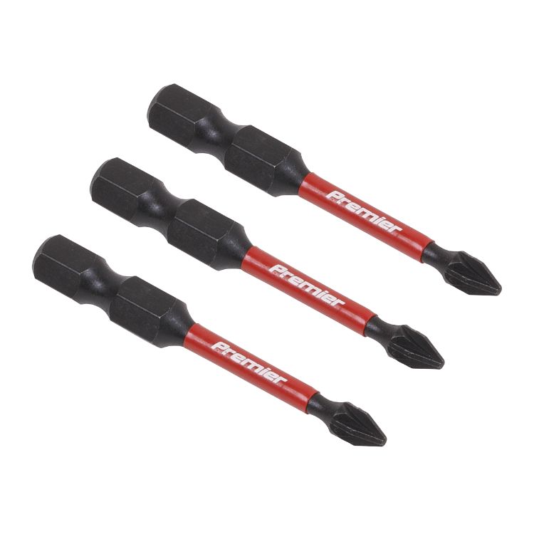 Sealey Pozi #1 Impact Power Tool Bits 50mm - 3pc (Premier)