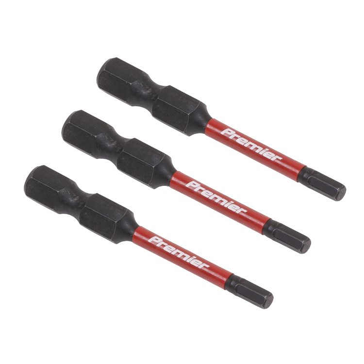 Sealey Hex 3mm Impact Power Tool Bits 50mm - 3pc (Premier)
