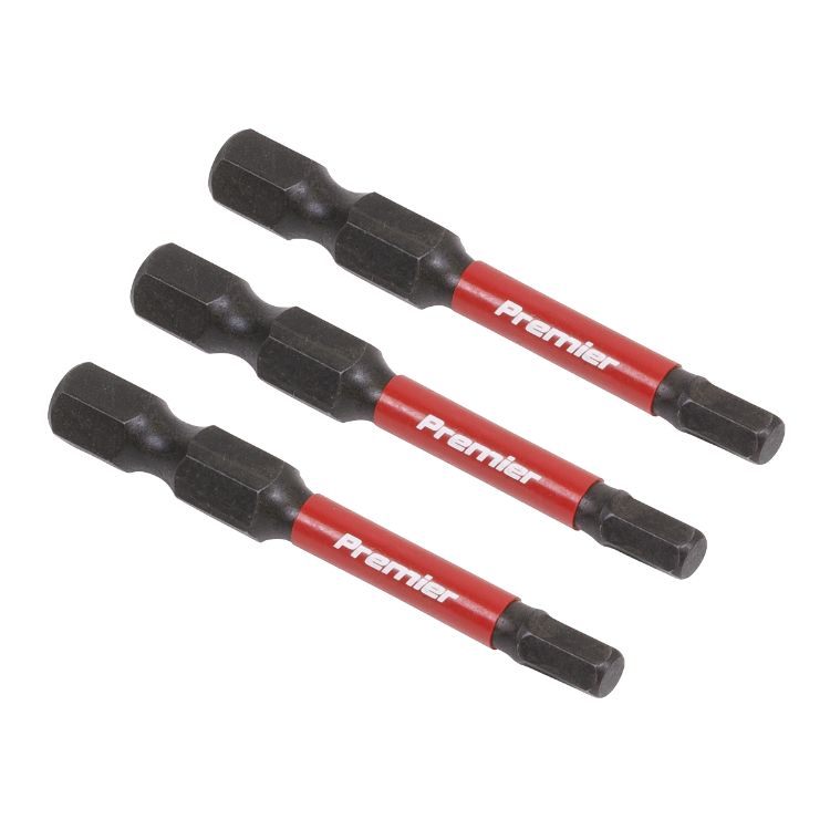 Sealey Hex 4mm Impact Power Tool Bits 50mm - 3pc (Premier)