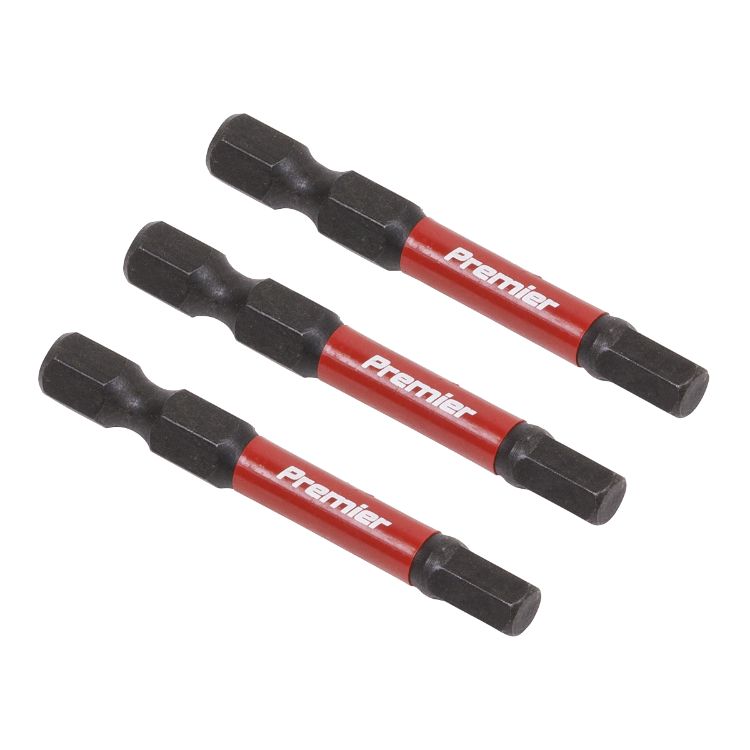 Sealey Hex 5mm Impact Power Tool Bits 50mm - 3pc (Premier)