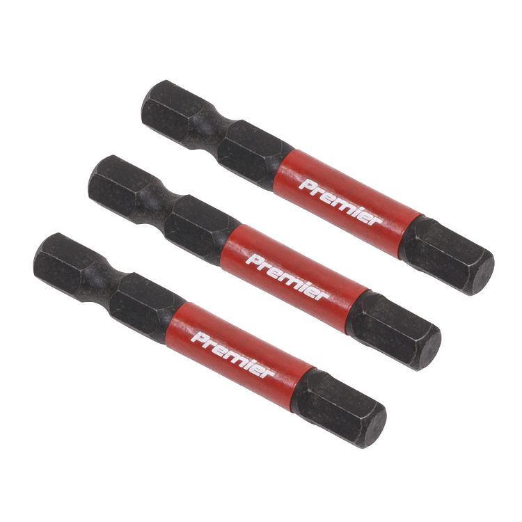 Sealey Hex 6mm Impact Power Tool Bits 50mm - 3pc (Premier)