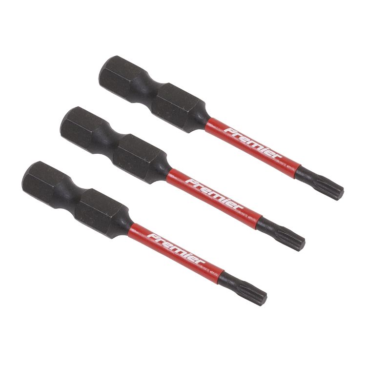 Sealey TRX-Star* T10 Impact Power Tool Bits 50mm - 3pc (Premier)