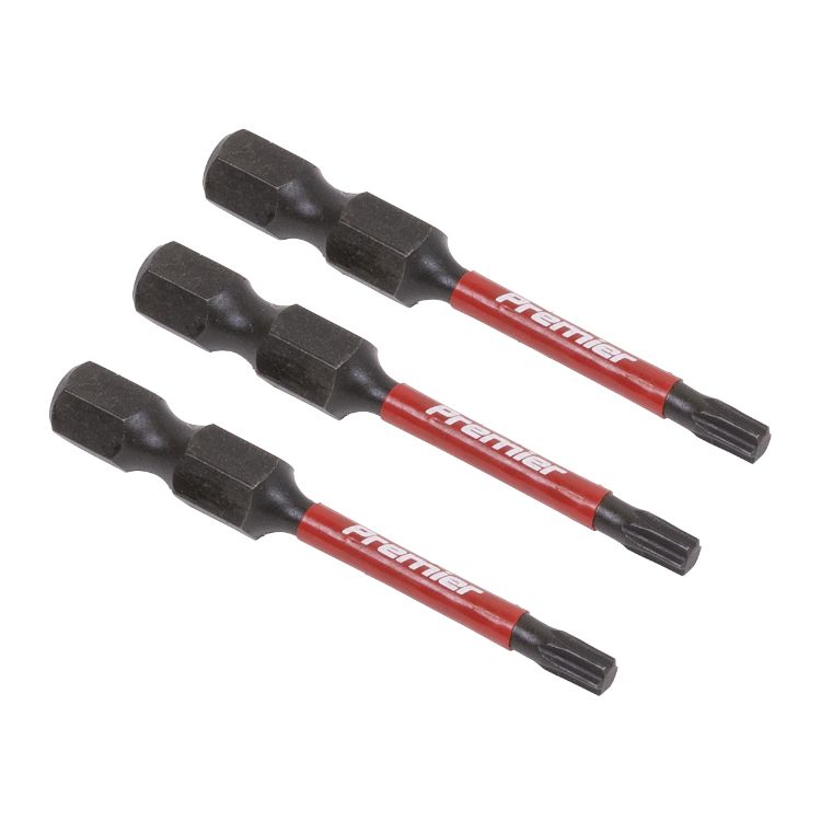 Sealey TRX-Star* T15 Impact Power Tool Bits 50mm - 3pc (Premier)