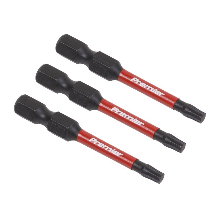 Sealey TRX-Star* T20 Impact Power Tool Bits 50mm - 3pc (Premier)