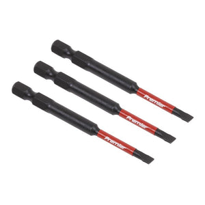 Sealey Slotted 4.5mm Impact Power Tool Bits 75mm - 3pc (Premier)
