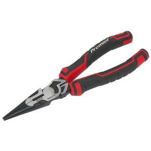 Sealey Long Nose Pliers 200mm - High Leverage, Comfort Grip (Premier)