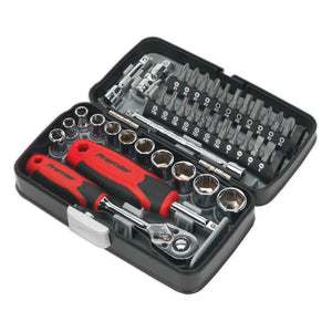 Sealey Socket & Bit Set 38pc 1/4" Sq Drive (Premier)