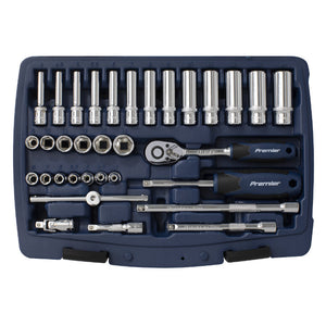 Sealey Socket Set 33pc 1/4" Drive 6pt WallDrive Metric (Premier)