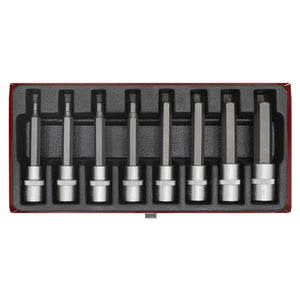 Sealey Hex Socket Bit Set 8pc 1/2" Sq Drive - Metric in Storage Case (Premier)
