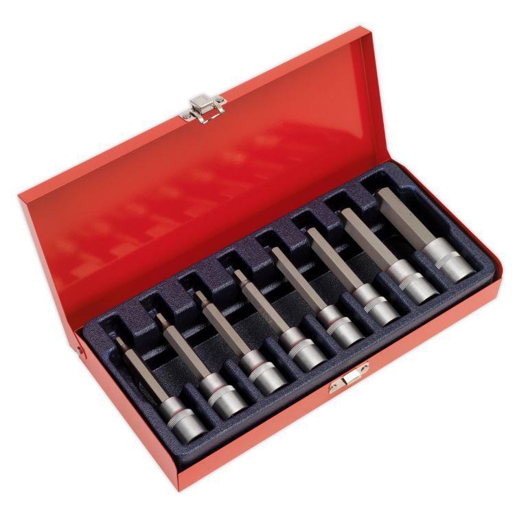 Sealey Hex Socket Bit Set 8pc 1/2