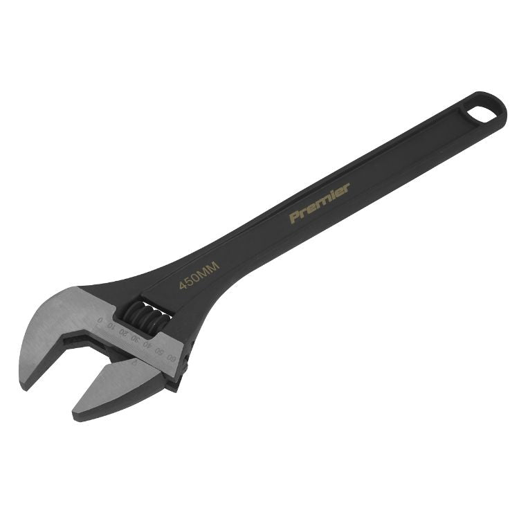 Sealey Adjustable Wrench 450mm - Black Phosphate Finish (Premier)