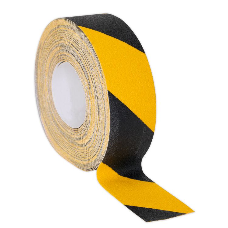 Sealey Anti-Slip Tape Self-Adhesive Black Yellow 50mm x 18M