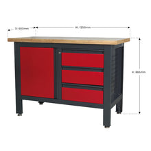 Load image into Gallery viewer, Sealey Workstation, 3 Drawers &amp; Cupboard
