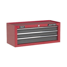 Load image into Gallery viewer, Sealey Mid-Box 3 Drawer Ball-Bearing Slides - Red/Grey
