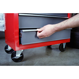 Sealey Rollcab 5 Drawer Ball-Bearing Slides Red/Grey