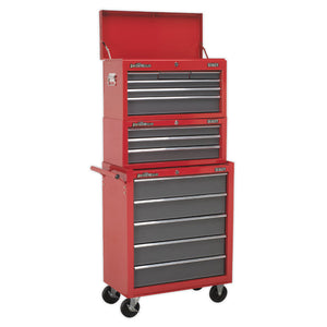 Sealey Rollcab 5 Drawer Ball-Bearing Slides Red/Grey