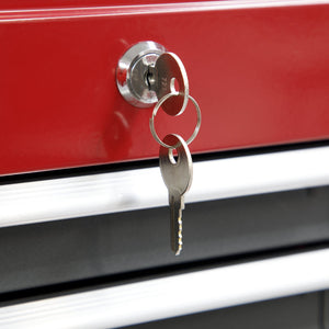 Sealey Rollcab 7 Drawer Ball-Bearing Slides Red/Grey