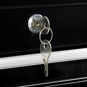 Sealey Topchest 5 Drawer Ball-Bearing Slides (35mm) - Black (Cylinder Lock)