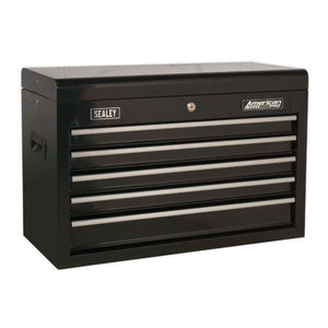 Sealey Topchest 5 Drawer Ball-Bearing Slides (35mm) - Black (Cylinder Lock)