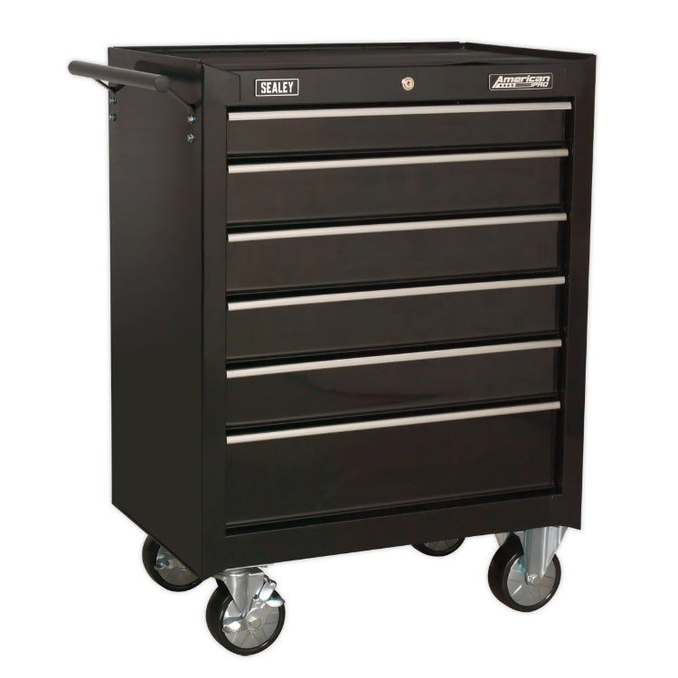 Sealey Rollcab 6 Drawer Ball-Bearing Slides Black