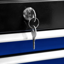 Load image into Gallery viewer, Sealey Topchest &amp; Rollcab Combination 6 Drawer Ball-Bearing Slides - Black/Blue
