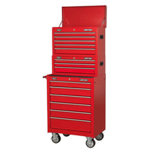 Load image into Gallery viewer, Sealey Topchest, Mid-Box &amp; Rollcab, 14 Drawer Stack - Red
