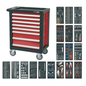 Sealey Rollcab 8 Drawer Ball-Bearing Slides & 707pc Tool Kit (Premier)