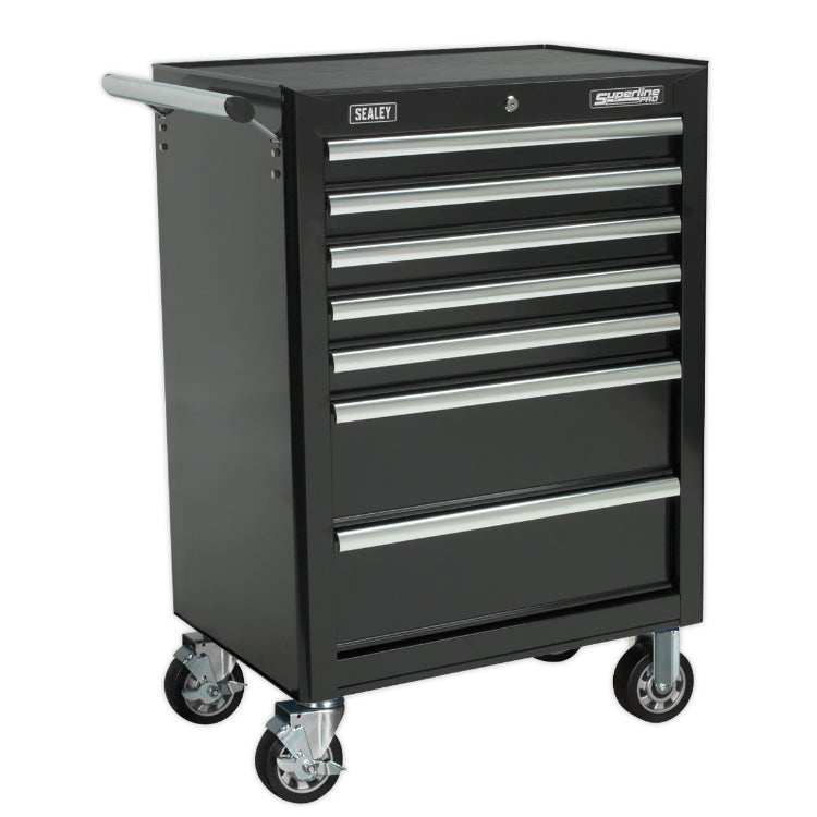 Sealey Rollcab 7 Drawer Ball-Bearing Slides Black (AP26479TB)