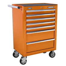 Load image into Gallery viewer, Sealey Rollcab 7 Drawer Ball-Bearing Slides Orange
