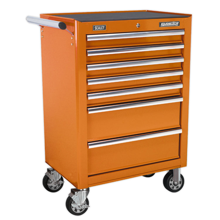 Sealey Rollcab 7 Drawer Ball-Bearing Slides Orange