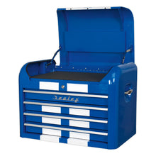 Load image into Gallery viewer, Sealey Topchest 4 Drawer Retro Style - Blue, White Stripes
