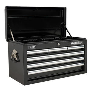 Sealey Topchest 6 Drawer Ball-Bearing Slides - Black