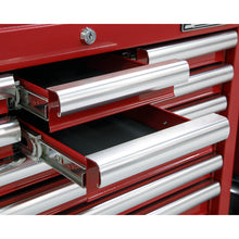 Load image into Gallery viewer, Sealey Topchest 10 Drawer Ball-Bearing Slides (45mm) - Red (Tumbler Lock)
