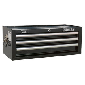 Sealey Mid-Box 3 Drawer Ball-Bearing Slides - Black (AP33339B)