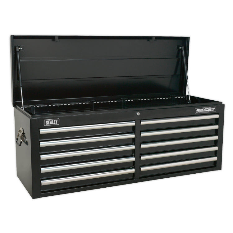 Sealey Topchest 10 Drawer Ball-Bearing Slides (45mm) - Black (1265mm)