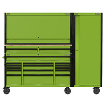 Load image into Gallery viewer, Sealey 15 Drawer 1549mm Mobile Trolley, Wooden Worktop, Hutch, 2 Drawer Riser &amp; Side Locker
