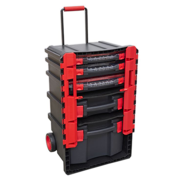 Sealey Professional Mobile Toolbox, 5 Removable Storage Cases