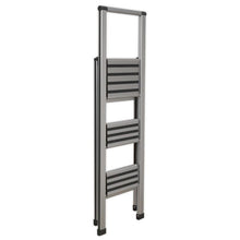 Load image into Gallery viewer, Sealey Aluminium Professional Folding Step Ladder 3-Step 150kg Capacity

