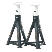 Load image into Gallery viewer, Sealey Trolley Jack 3 Tonne &amp; Axle Stands (Pair) 3 Tonne per Stand Combo - Black/White
