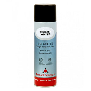 Aerosol Solutions PRO-COTE - Premium Quality Tough Industrial Acrylic Paint - Bright White 500ml