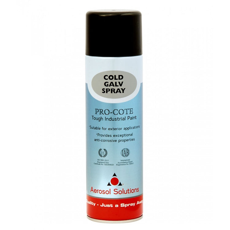Aerosol Solutions PRO-COTE - Premium Quality Tough Industrial Paint - Cold Galv 500ml