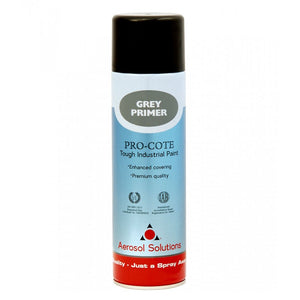 Aerosol Solutions PRO-COTE - Premium Quality Tough Industrial Paint - Grey Primer 500ml