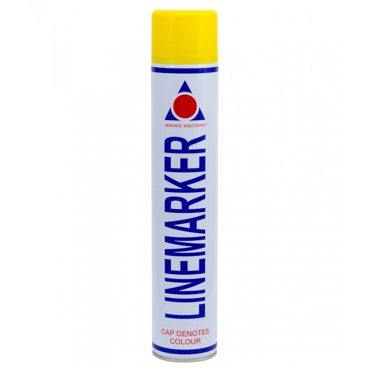 Aerosol Solutions LINEMARKER - Durable Semi-Permanent Marking Paint - Yellow 750ml