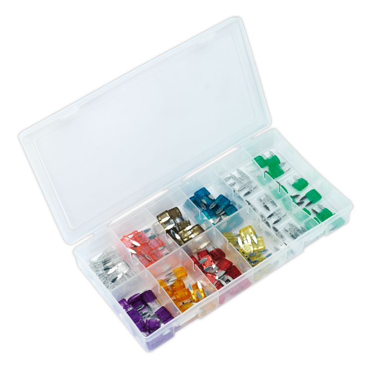 Sealey Automotive Blade Fuse MINI Assortment 100pc