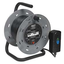 Load image into Gallery viewer, Sealey Cable Reel 4 x 230V 1.25mm² x 25M - Thermal Trip, RCD Plug
