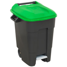 Load image into Gallery viewer, Sealey Refuse/Wheelie Bin, Foot Pedal 100L - Green
