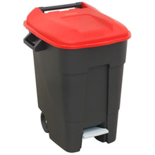 Load image into Gallery viewer, Sealey Refuse/Wheelie Bin, Foot Pedal 100L - Red
