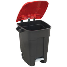 Load image into Gallery viewer, Sealey Refuse/Wheelie Bin, Foot Pedal 100L - Red
