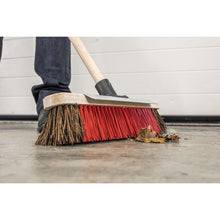 Load image into Gallery viewer, Sealey Heavy-Duty Stiff/Hard Bristle Broom, Scraper 405mm (16")
