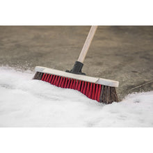 Load image into Gallery viewer, Sealey Heavy-Duty Stiff/Hard Bristle Broom, Scraper 405mm (16")
